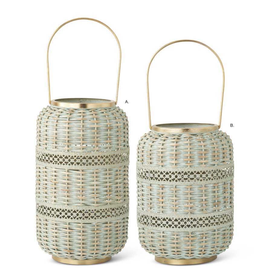 Verdigris Woven Lanterns